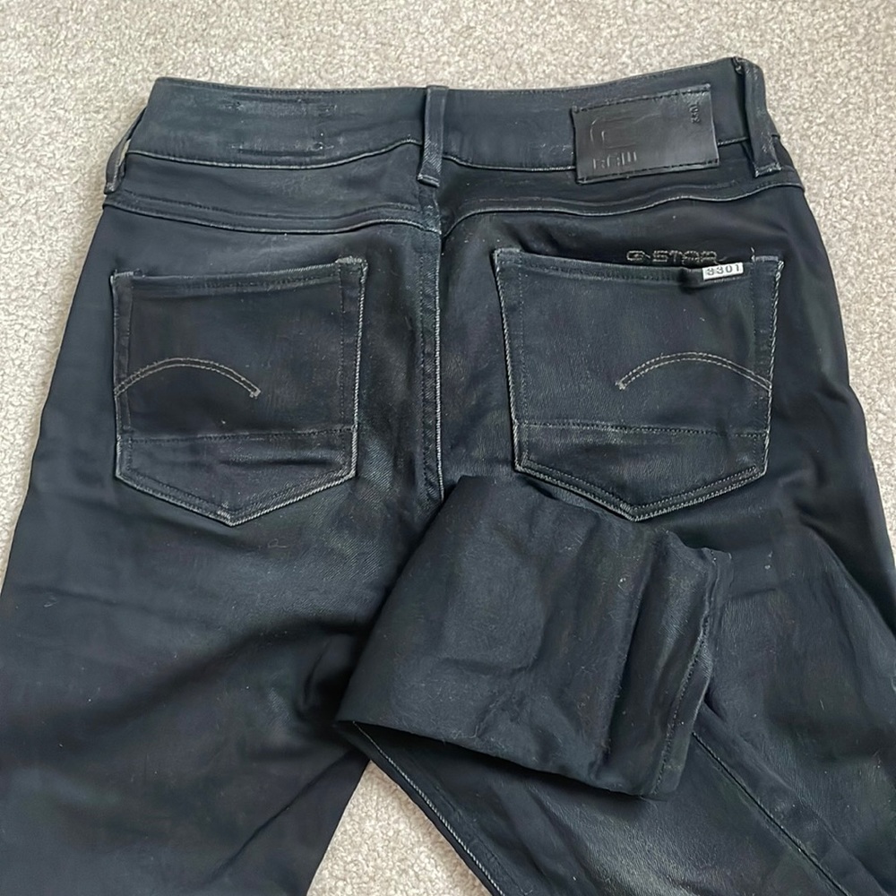 G star raw 3301 skinny black jean